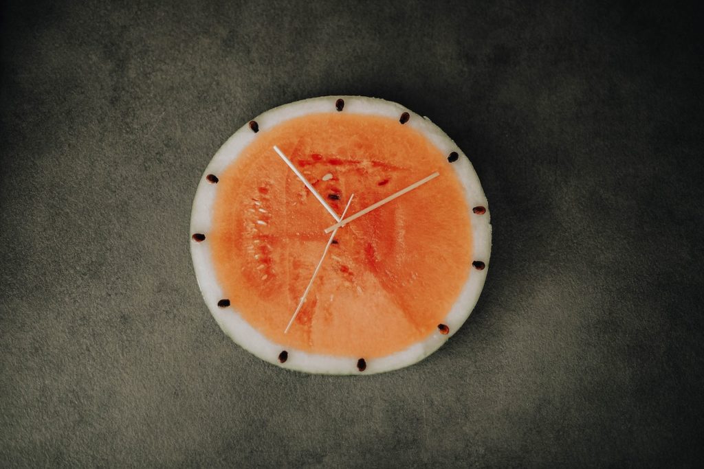fasting time restricted eating watermelon clock
