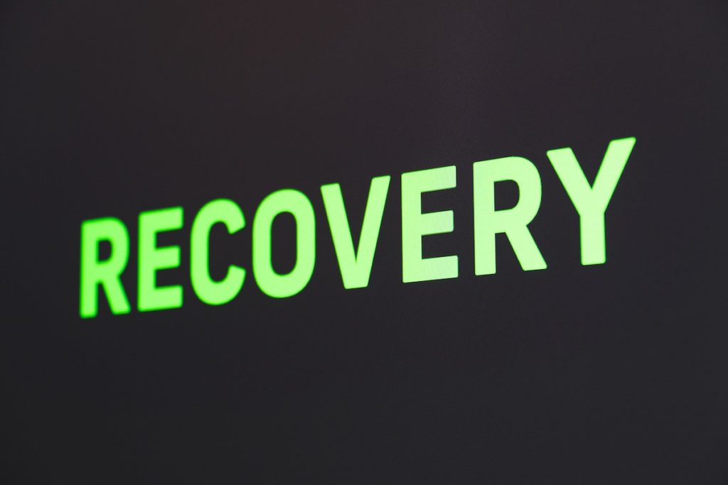 Recovery sign the business athlete