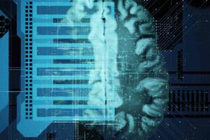 ai and cancer - computerised image overlaid brain scan