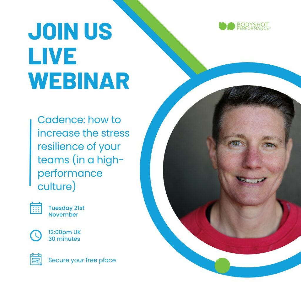 Cadence how to increase the stress resilience of your teams webinar with Leanne Spencer
