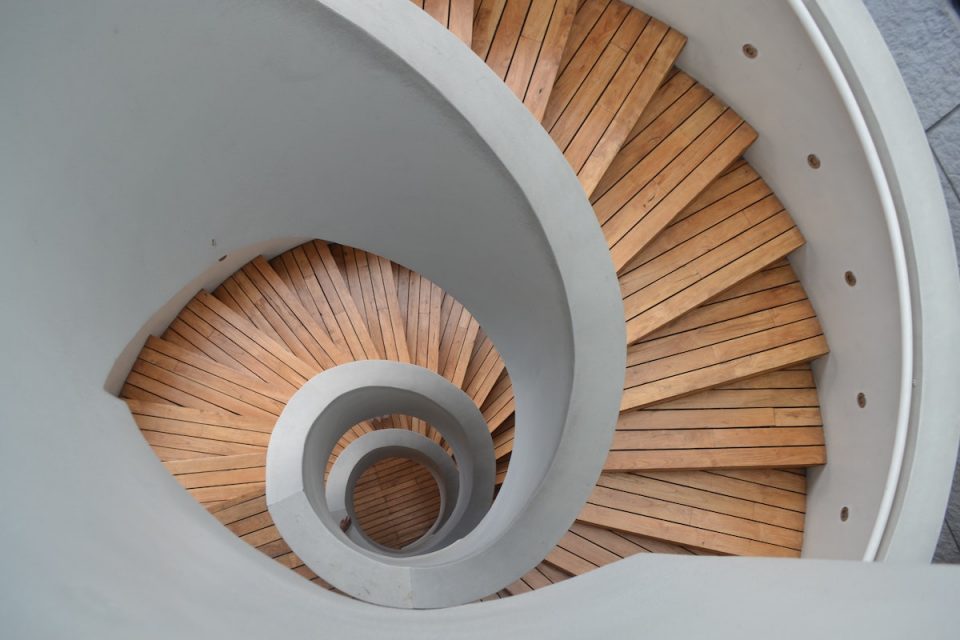 sleep staircase image of spiral staircase